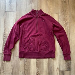 Vintage 3/4 Zip Nike Pullover Maroon